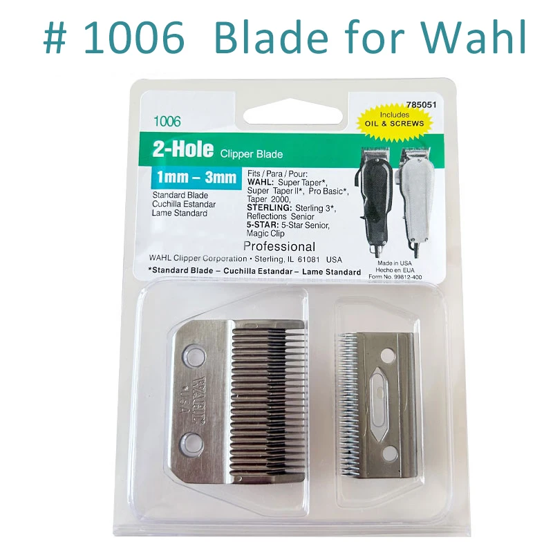 

Professional 2-hole (1mm-3mm) Clipper Blade For Wahl Super Taper,Pro Basic,Taper 2000,5 star Senior,Magic Clip,Model 1006