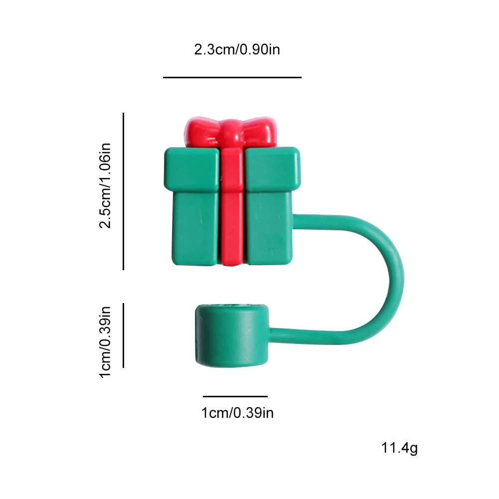 Рождественские соломенные чехлы из ПВХ 10 мм рождественские мультяшные насадки