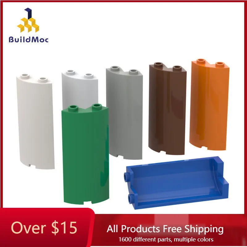 

10PCS MOC Assemble Particle High-Tech 30987 2x2x5 Arc Wall Slab Bricks Building Blocks DIY Replaceable Part Gifts