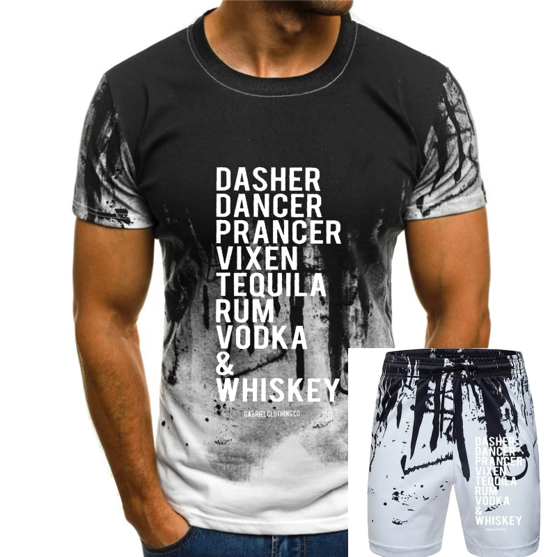 

Men T Shirt Dasher Dancer Prancer Vixen Tequila Rum Vodka & Whiskey Gabriel Clothingco Women t-shirt
