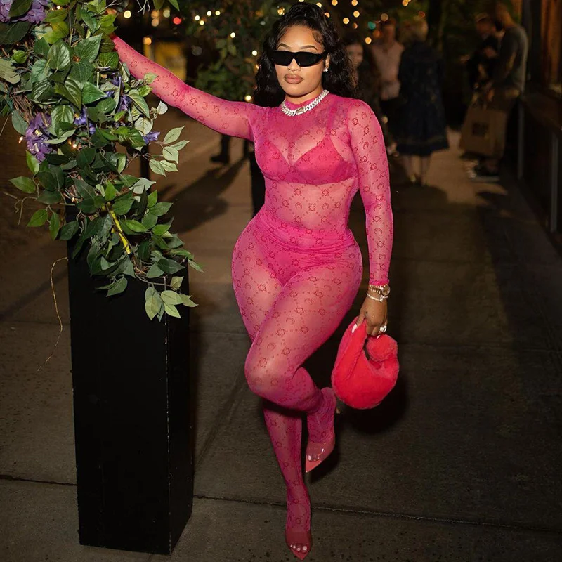 

Zoctuo Women Mesh See Through Tops Long Pants Two Piece Matching Sets Outfits 2022 Summer Clothes Wholesale Items For Business