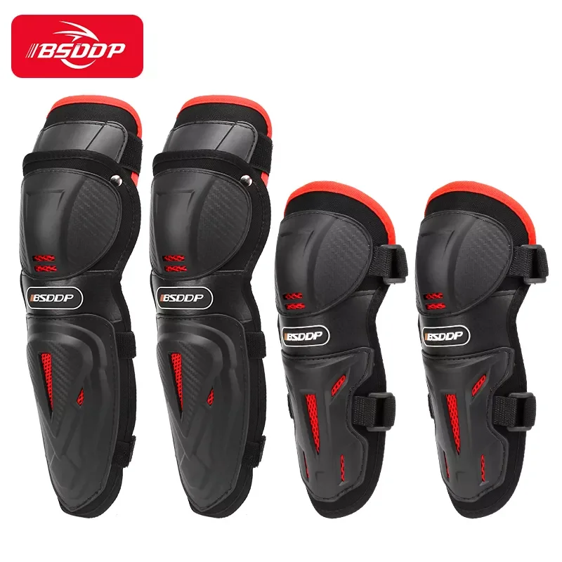 

BSDDP 4pcs Elbow Knee Protector Motorcycle Bike Downhill Elbow Guard Pads Windproof Rodilleras Deportivas MTB Riding Knee Pads