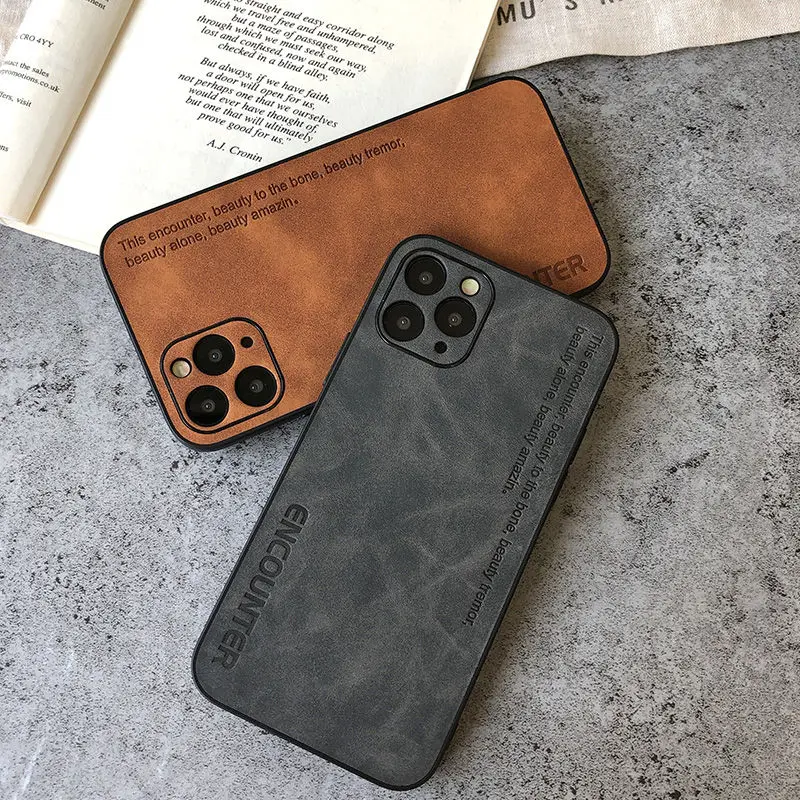 Leather Phone Case for Apple Iphone 14 13 12 11 Pro Max Mini Plus X XS Max XR Retro Cover for Iphone14 Iphone13 Iphone12 Shell