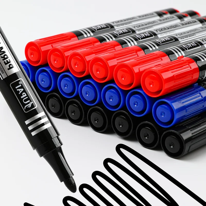 

3 Colors Permanent Paint Marker Pen Oily Waterproof Black Pen For Tyre Markers Quick Drying Signature Pen Stationery Supplies