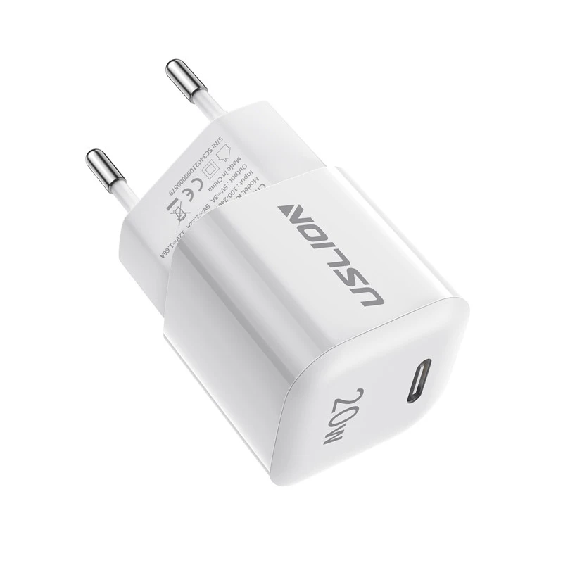 PD20W Сетевое зарядное устройство с 1 портом USB и поддержкой быстрой зарядки