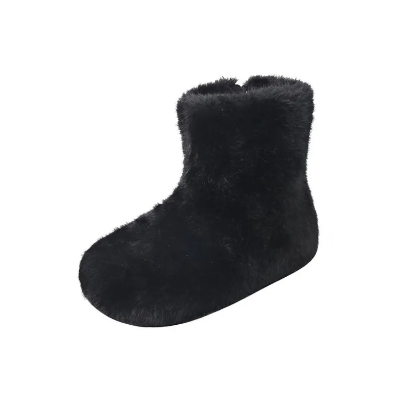 Новые модные женские зимние сапоги с лисьим мехом разноцветные ботинки радуги