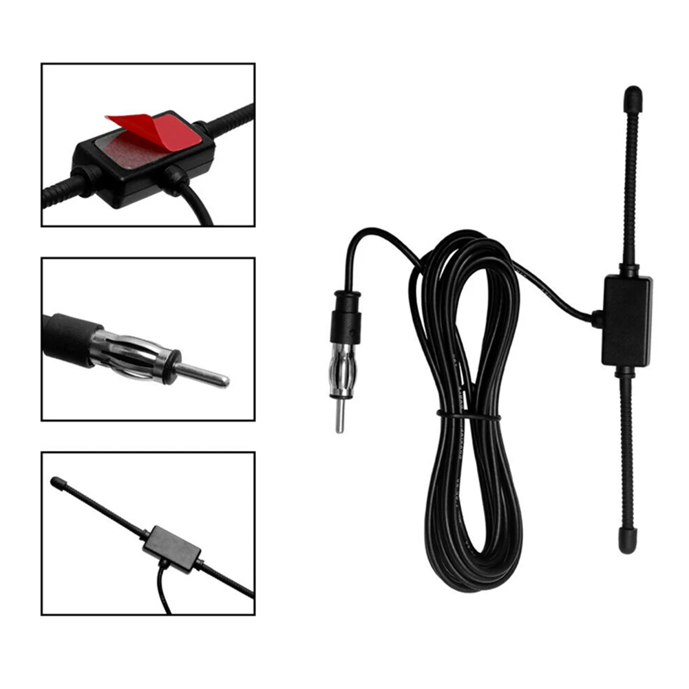 

1pc 300cm Car Dipole Antenna Boat Stereo AM FM Glass Antenna Radio Antenna For SMA SMB GT5 BNC MCX MMCX TV Connector Universal