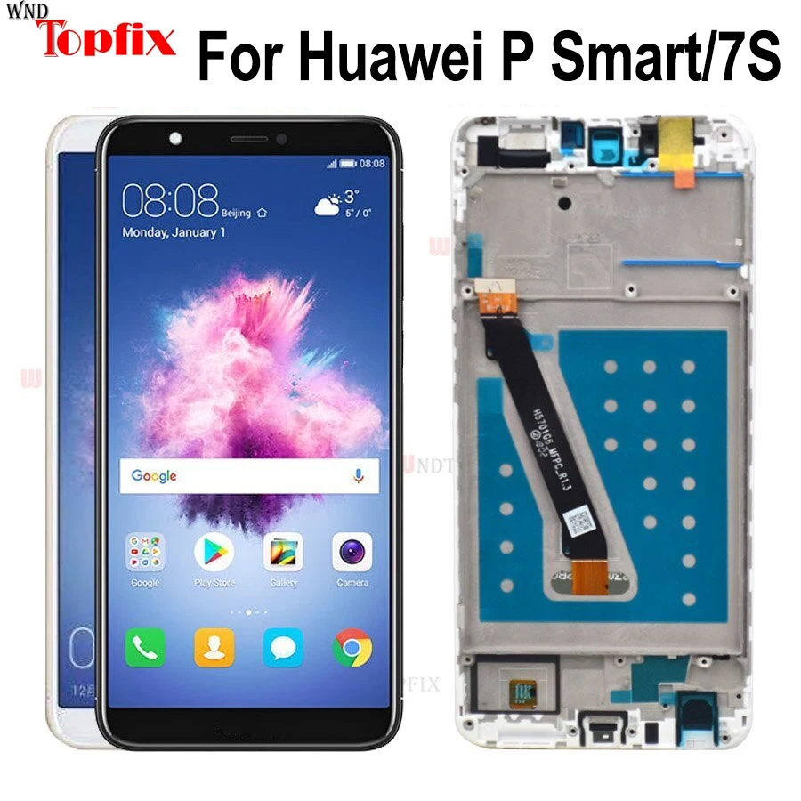 Сенсорный ЖК-экран с рамкой для Huawei P Smart, сменный ЖК-дисплей для Huawei P Smart LCD LX1 LX3