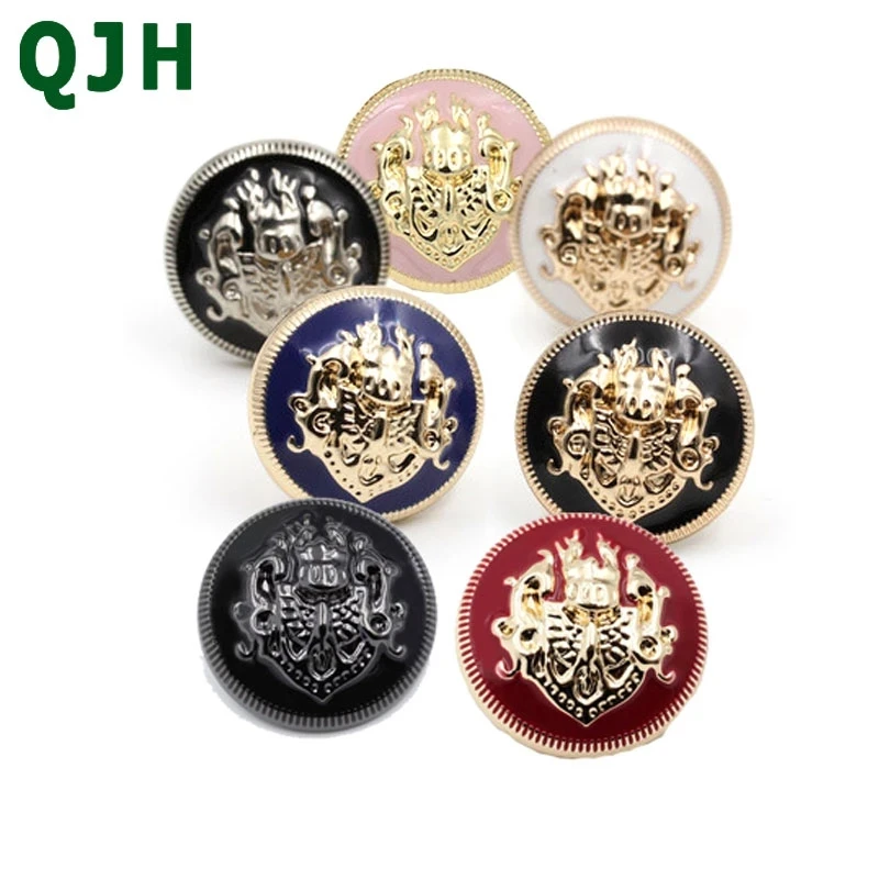 

6pcs/set 10-28mm British Style High-Grade Metal Buttons For Clothing Coat Brand Fashion Sewing Supplies Garment Accessories
