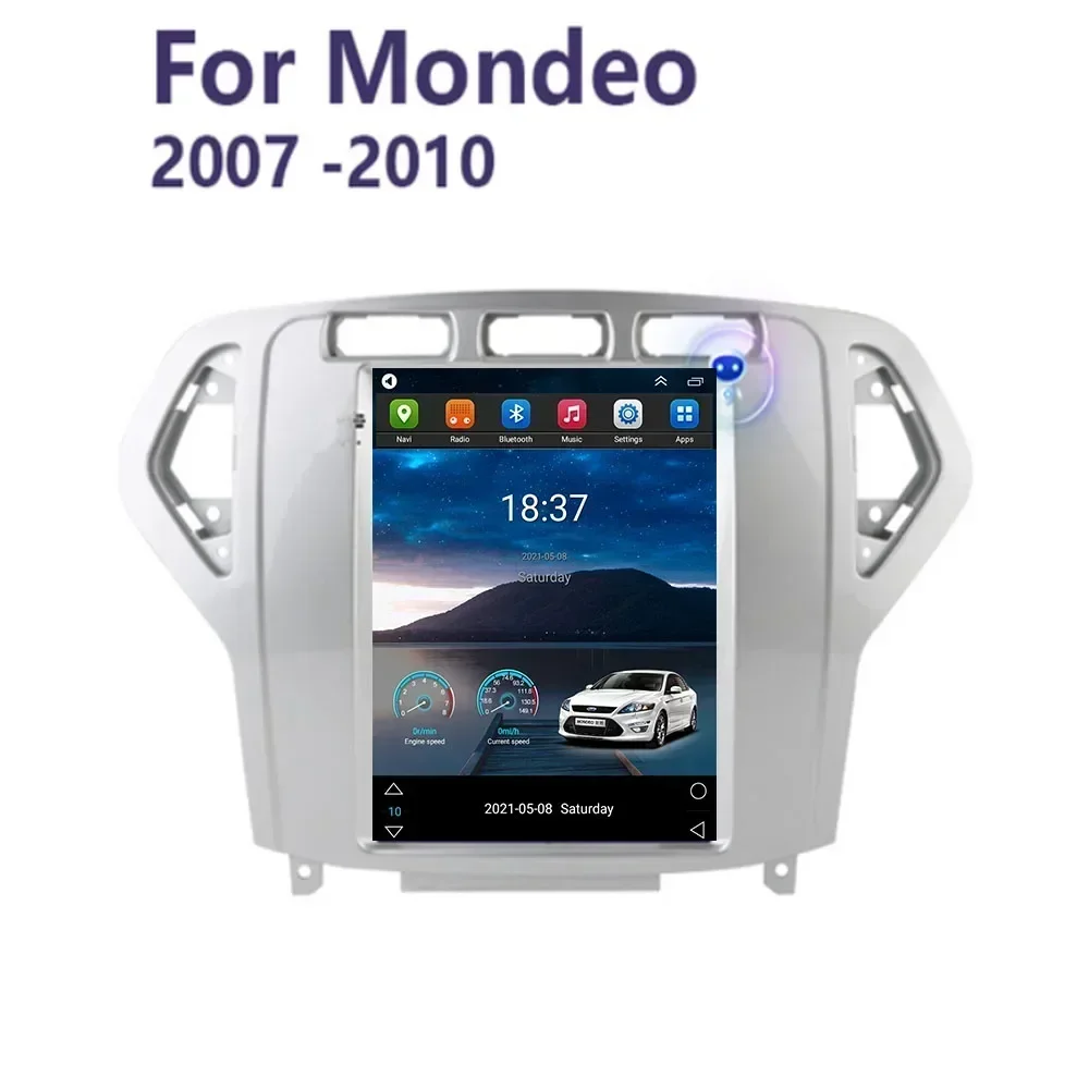 Автомобильный радиоприемник Tesla Style 2Din Android 13 для Ford Mondeo 2007-2009 2010 мультимедийный