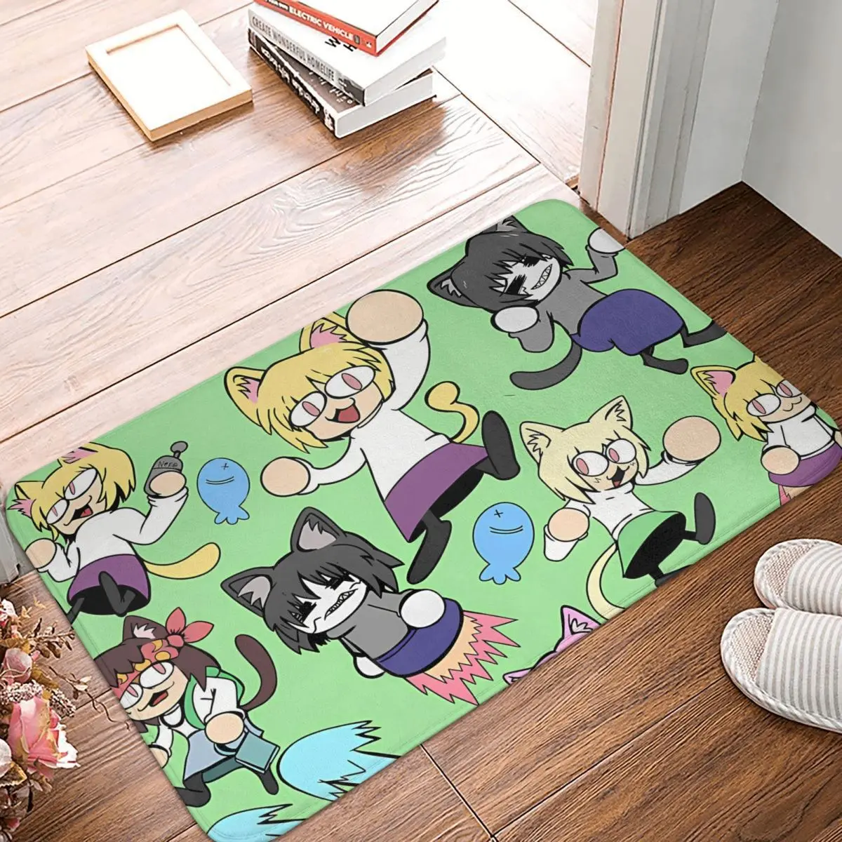 

Attack Neco Arc Cat Bath Mat Rug Home Doormat Living Room Carpet Balcony