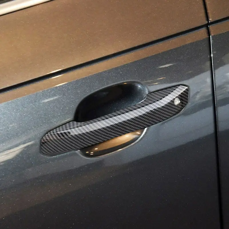4 szt. Akcesoria samochodowe ABS z włókna węglowego zewnętrzna osłona klamki tapicerka dla Audi A4 B9 A5 2017 2018 2019