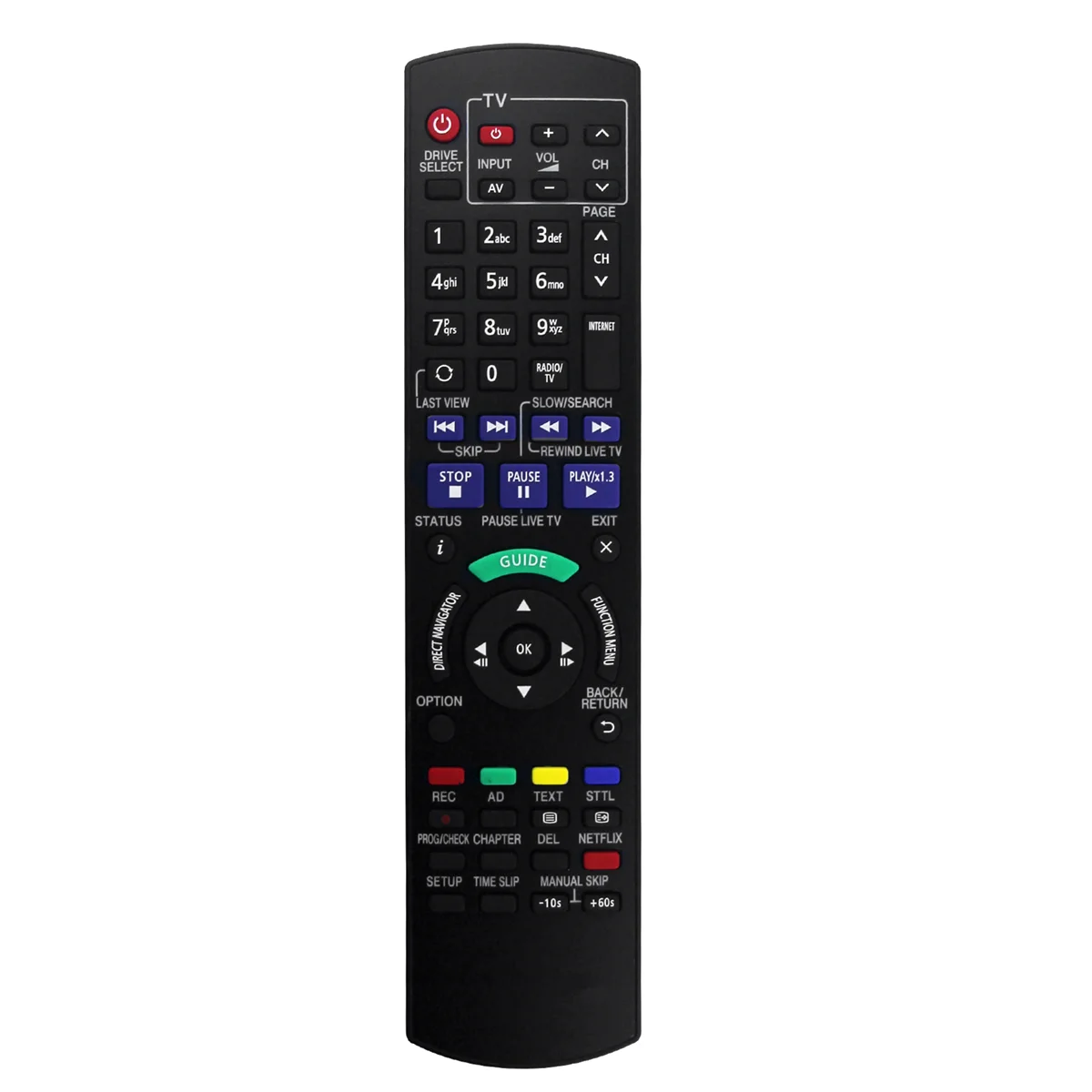 Replace Remote Control for Panasonic Blu-Ray DVD Recorder