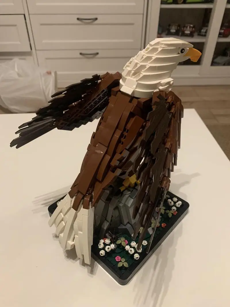 1468 шт. MOC креативные значки лысой орлан модульный дисплей модель архитектура