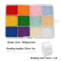 21600pcs 2mm seed beads kit macaron 12 candy colors small craft beads for jewelry making diy beads creative necklace bracelet