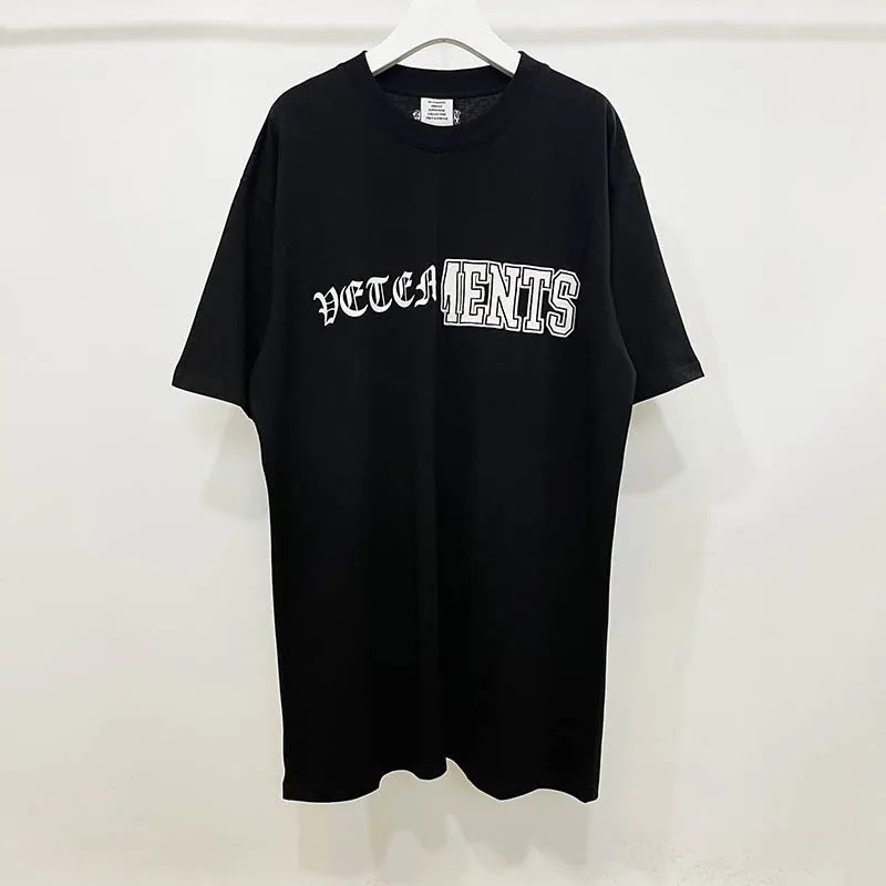 

VETEMENTS T Shirt Sanskrit Alphabet Embroidered Oversize Men Women 1:1 Verements Cotton Short Sleeves