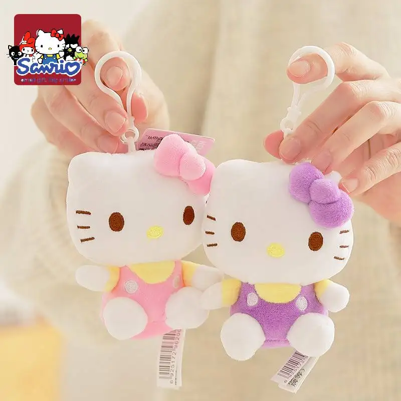 

Hello Kitty Kawaii Sanrio Keychain 10Cm Plush Toys Cute Stuffed Cartoon Plushes Pendant Gifts for Girls Friends Children