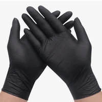 20 pcs pure nitrile gloves latex free black protective gloves sml non toxic disposable household gloves