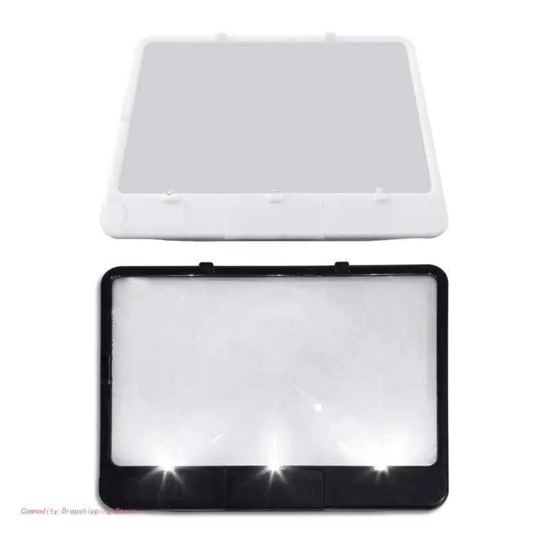 

Portable LED Foldable Desk Type 3x Magnifying Glass Magnifier Reading Light For Enjoy Embroidery Knitting Sewing