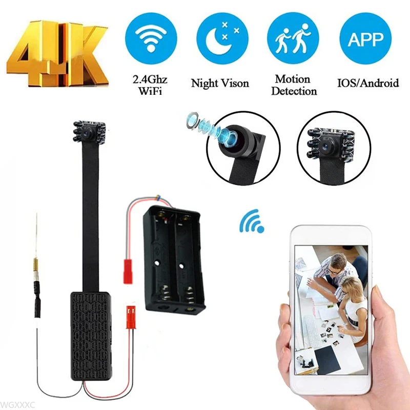 Мини-камера HD 4K Wi-Fi с функцией ночного видения | Электроника