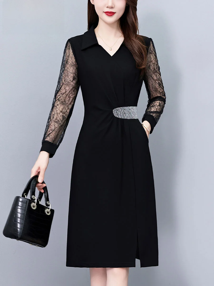 Маленькое элитное платье роскошная брендовая юбка на бедрах женское осеннее 2024