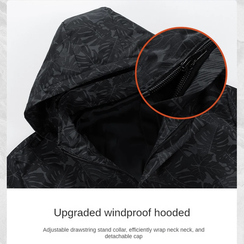 Spring Men's and Women's Same Outdoor Charge Clothes Casual Hooded Jacket Sports Fitness Coat Hiking Breathable Jacket