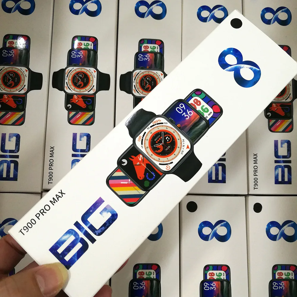 

T900PROMAX Smart Watch Bluetooth Talk Waterproof Touch Heart Rate Blood Pressure Health Pedometer Sports