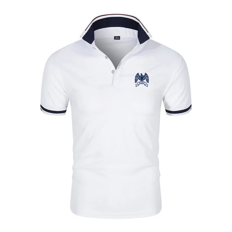 

23 Brand PLORY quality 100% cotton men's T-shirt solid body POLO shirt fashion design V-neck casual short-sleeved men's clothing