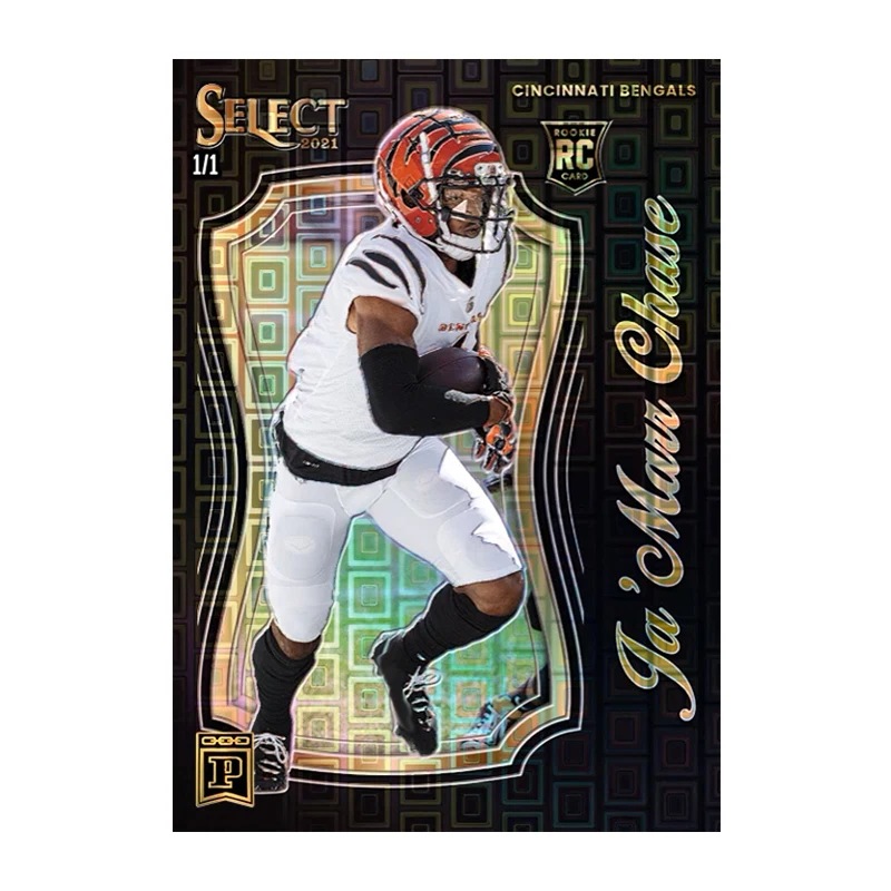 Фото Коллекционные карточки NFL PANINI Select Football Series: Джамарр Чейз, Джастин Филдс, Мак Джонс. Сделай сам, DIY, игрушки, подарок. №4