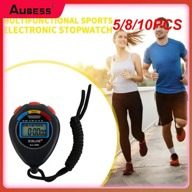 

Sports Stopwatch Timer Waterproof Digital Professional Handheld LCD Handheld Stop Watch For Sports Counter With String Measure