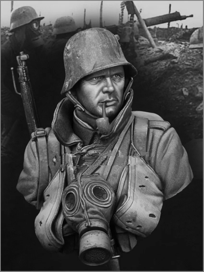 1:10 Scale Die-cast Resin Model Soldier Needs To Paint The Bust By Himself Free Shipping | Building Kits
