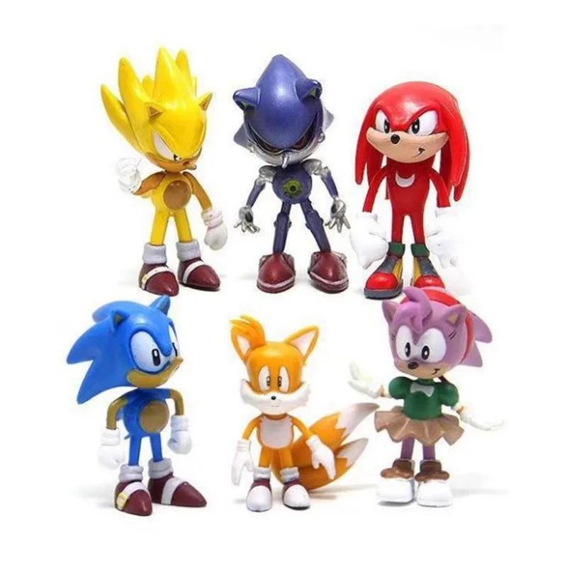 6 шт. аниме Sonic торт украшения Sonic Ultra sonic кукла мышка периферическая Модель Детская кукла подарок на день рождения (art.: 3920bd7d234ea) - 3920bd7d234ea