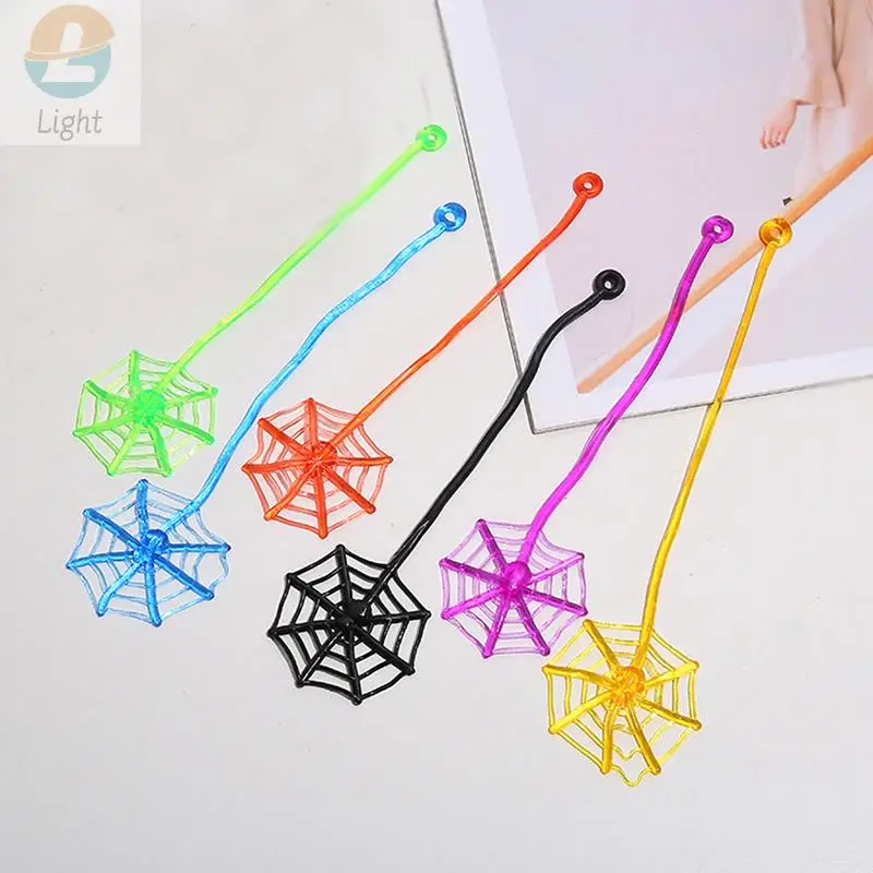 

10Pcs Elastically Stretchable Sticky Spider Web Climbing Novelty Toys for Kids Birthday Party Favors Halloween Party Decorations