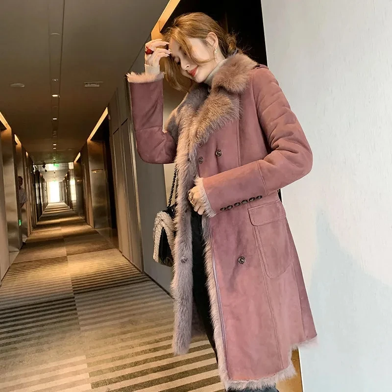 2022 Autumn And Winter Fur Coat New Fur Temperament Fashion Thicken Jackets Female imitation Fur Coat Women's Md-Length Outwear