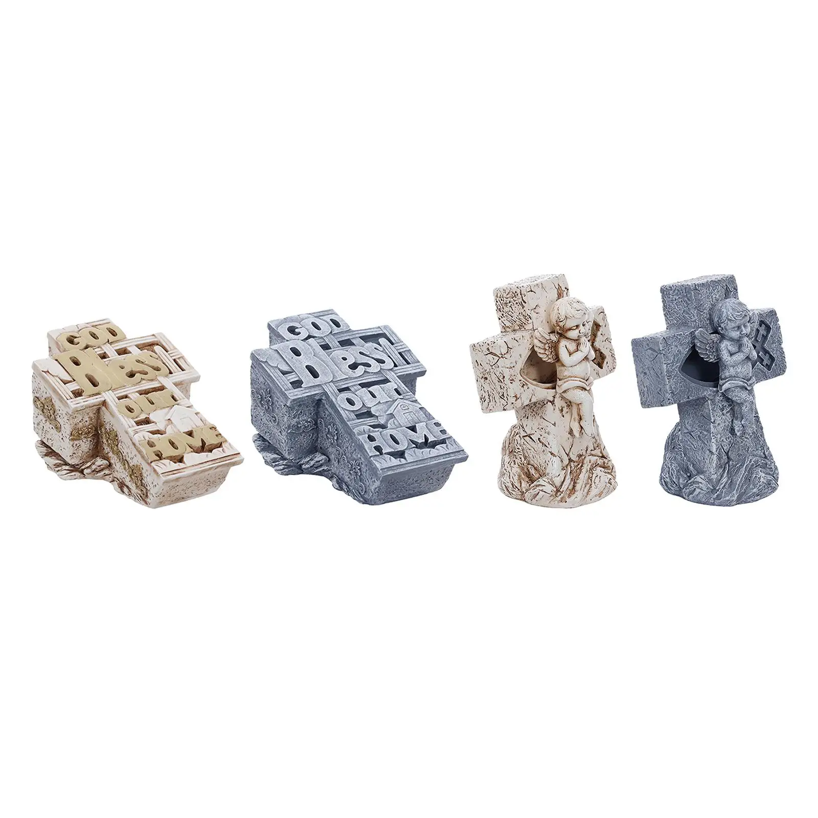 

Creative Antique Cross Statues Resin Crafts Figurine Outdoor Hallway Garden Lawn Patio Sculpture Living Room Home Office Decor