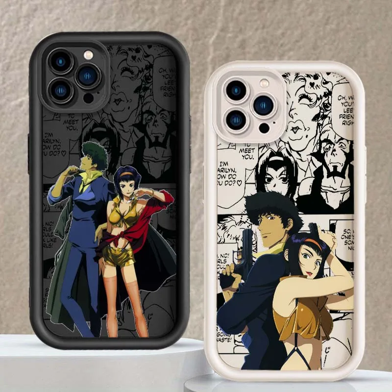 Фото Популярный чехол в стиле аниме «Ковбой Бибоп» для Apple iPhone 17, 16, 15, 14, 13, 12, 11 Plus Pro Max, чехол для телефона с лестницей для глаз №1