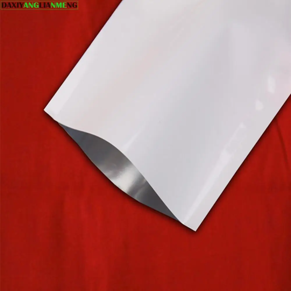 

Packaging Bags Vacuum Pouches Aluminum Foil 8cmx12cm White Food Storage Package Open Top Silver Al