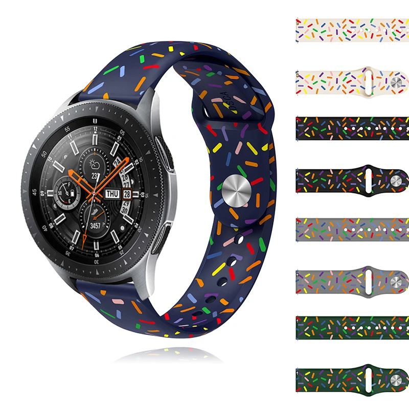 

Силиконовый ремешок для Samsung Galaxy Watch 4/5 40 мм Classic 42/46 мм/Gear s3/ Pride Edition, браслет для Huawei Watch GT2 /2/2E/Pro