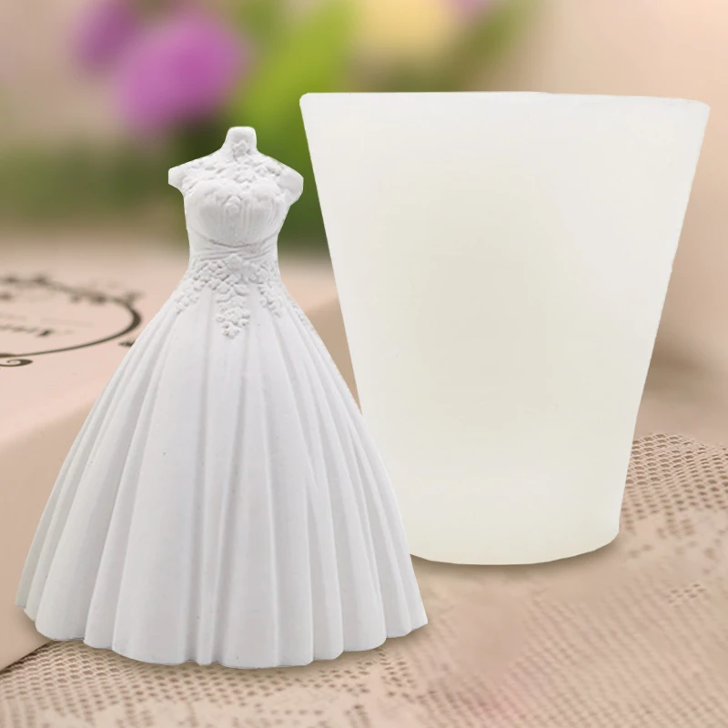 

Силиконовая форма «сделай сам» для свадебного платья принцессы свечи