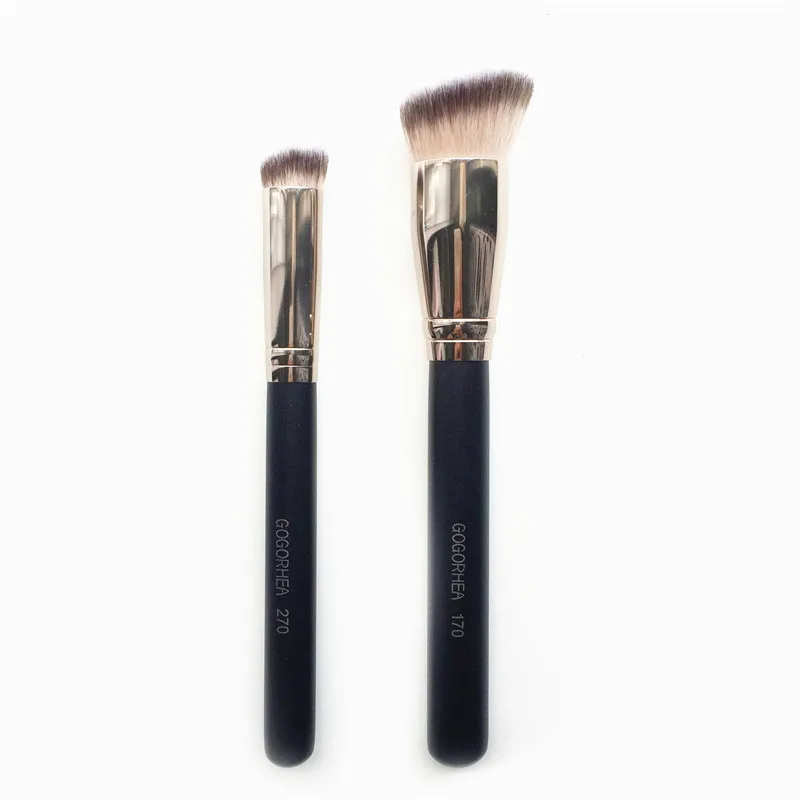 

GOGORHEA BRUSH 170 Rounded Slant Foundation Brush & 270 Concealer Brush - Synthetic Flawless Buffing Blending Makeup Brush