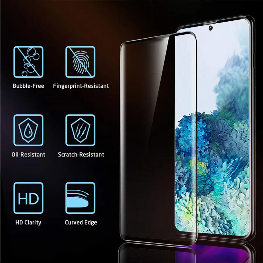 3D Full Cover Soft Ceramic Tempered Glass for Samsung Galaxy S22 S21 Ultra S20 S10 S9 S8 Plus Note 10 9 8 Matte Screen Protector