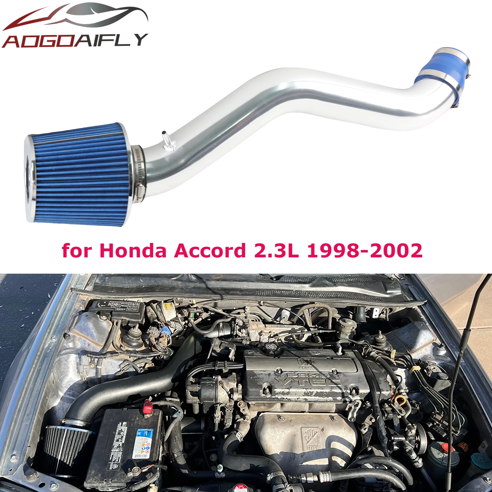 Фото Заводская поставка: Система холодного впуска воздуха для Honda Accord 1998-2002 2.3L (DX/LX/EX/SE/VP), Prelude 1997-2001 2.2L (Base/Type SH) №1