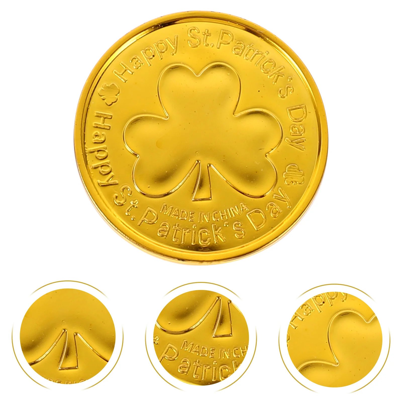

100 Pcs Toys Saint Patrick's Day Coins St Table Scatter Model Decor Shamrock Plastic