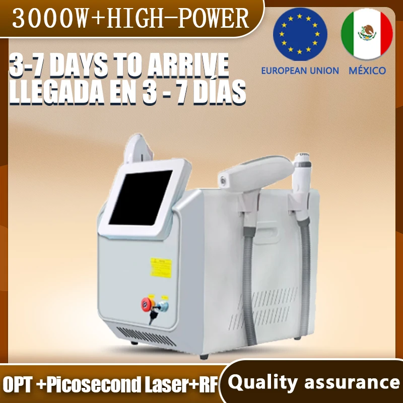 Интенсивный импульсный лазер три в одном для удаления волос и радиочастотный