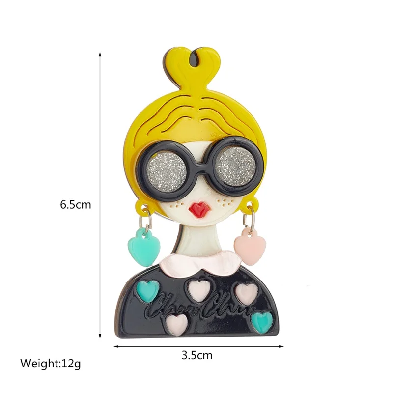 YAOLOGE Акриловые мультяшные броши