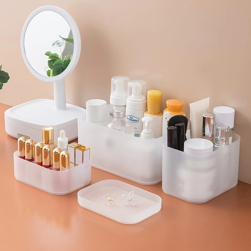 

Large Capacity Drawer Make Up Organizer Bathroom Makeup Storage Box Women Skin Care Dressing Table Cosmetic Lipstick Beauty Case