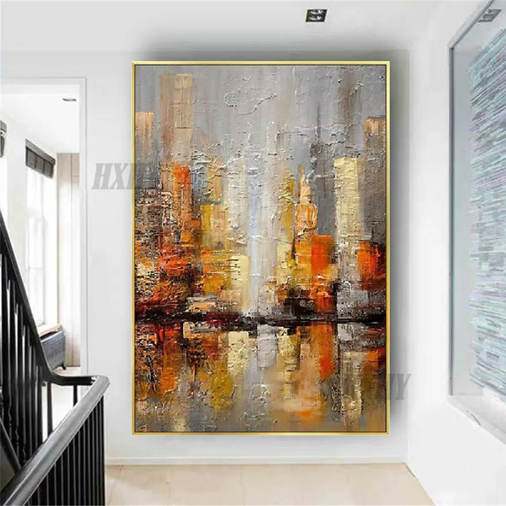 

100% ручная роспись маслом на холсте крыльцо абстрактный современный стиль большие настенные картины для дома гостиная декор художественные изделия