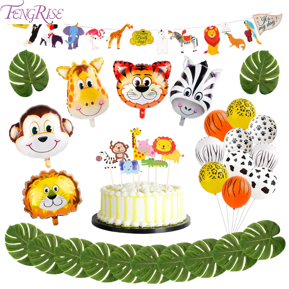 

Jungle Animal Party Disposable Tableware Plates Jungle Safari Party Supplies 1st Birthday Party Decoration Kids Baby Shower