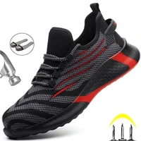 men work safety shoes anti puncture working sneakers male indestructible work shoes men boots lightweight men shoes safety boots