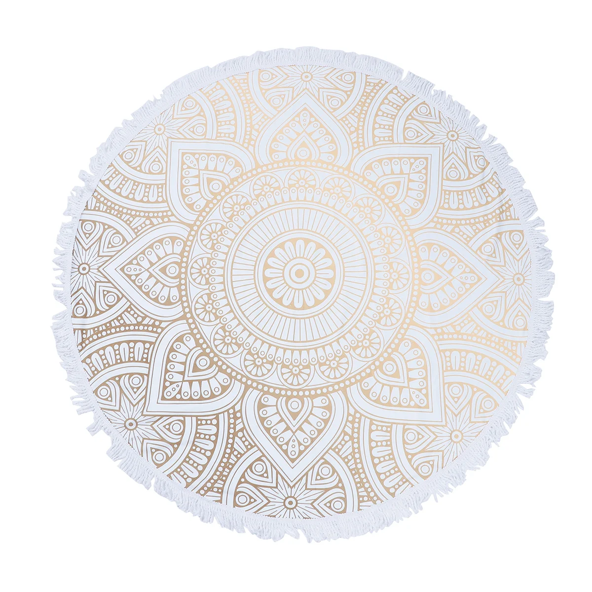 

Beach Towel Blanket Mandala Mat Yoga Microfiber Round Meditationbohemian Circle Rug Oversized Fringes Thick Towels Proof